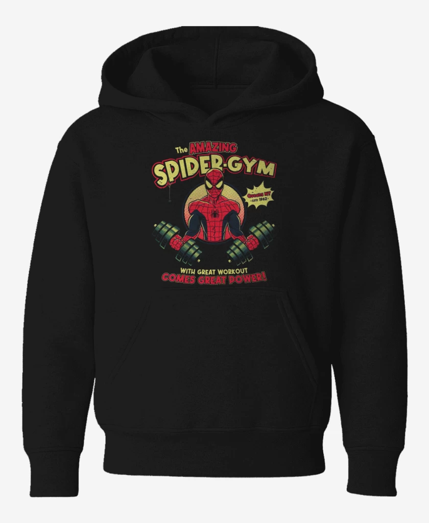 Poleron de niño Negro de Spider GYM