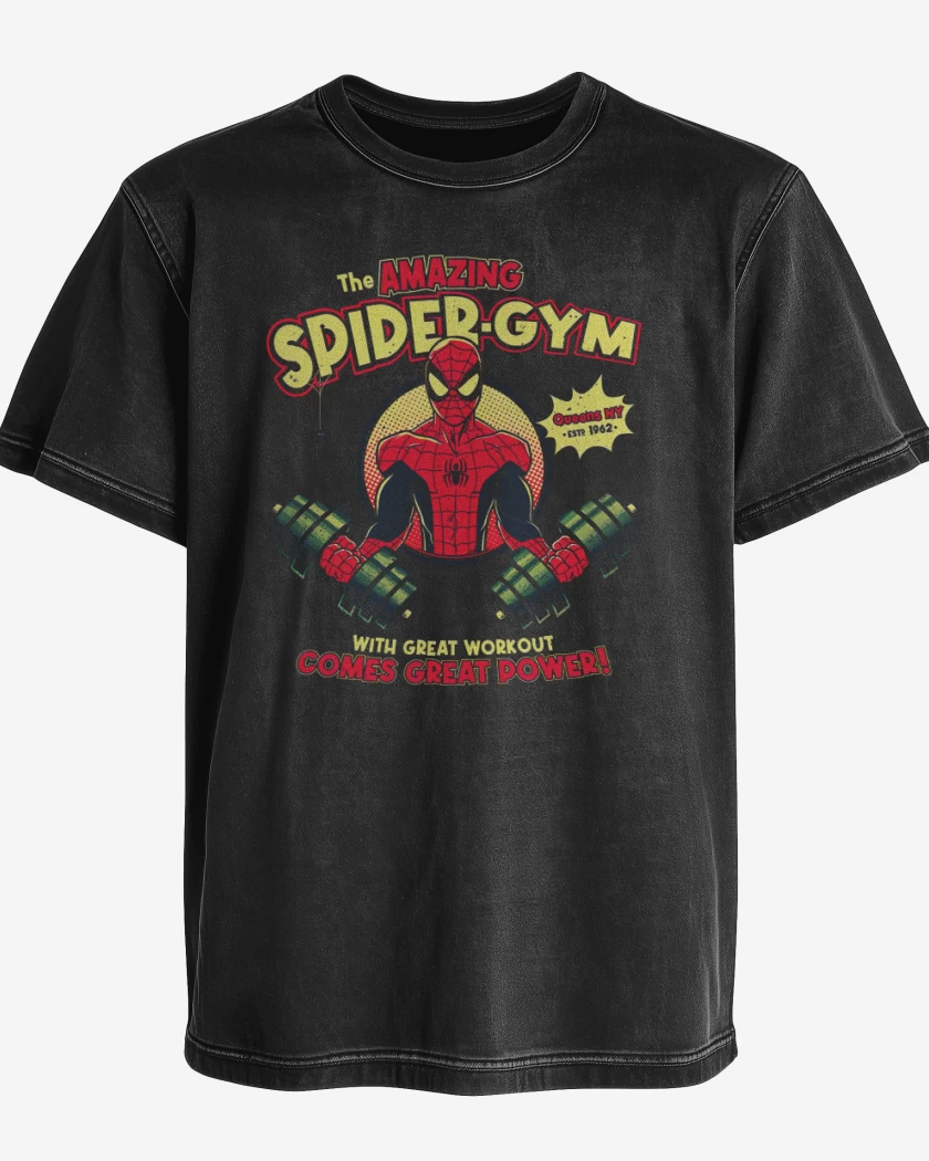Polera desgastada Spider GYM