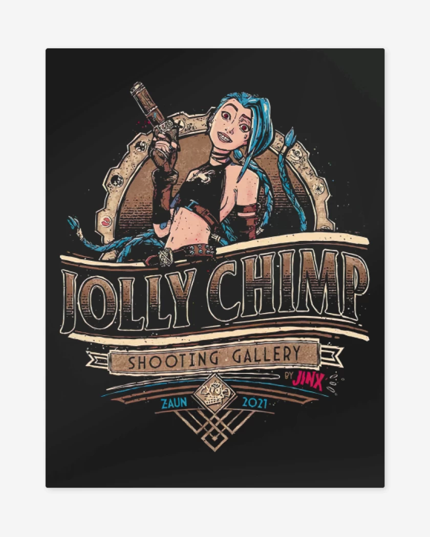 Print metalico Negro de Jinx Shotting Galery