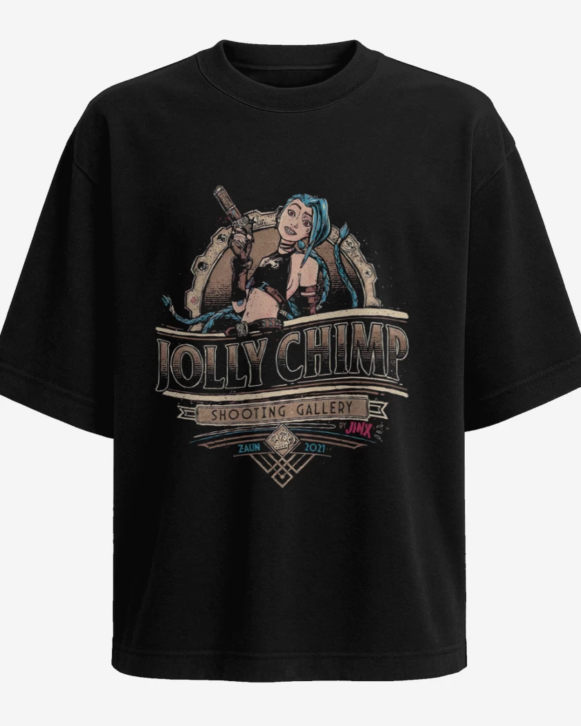 Polera Oversize Negro de Jinx Shotting Galery