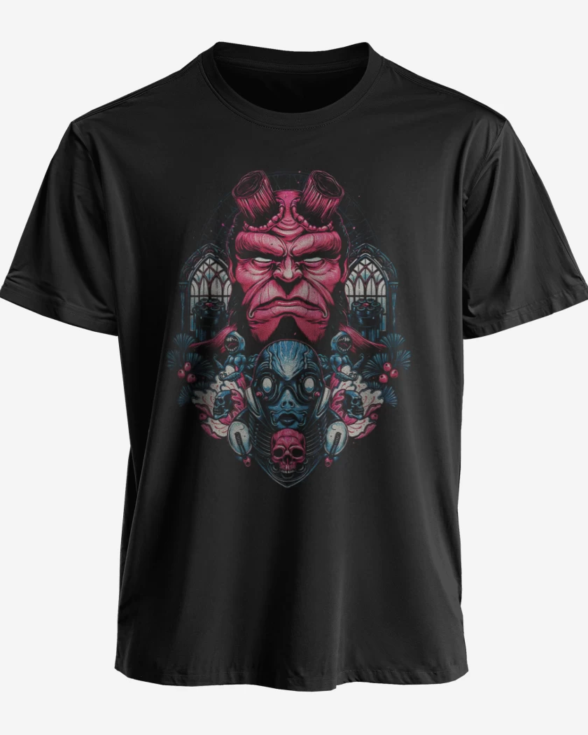 Polera Hellboy and Sapiens
