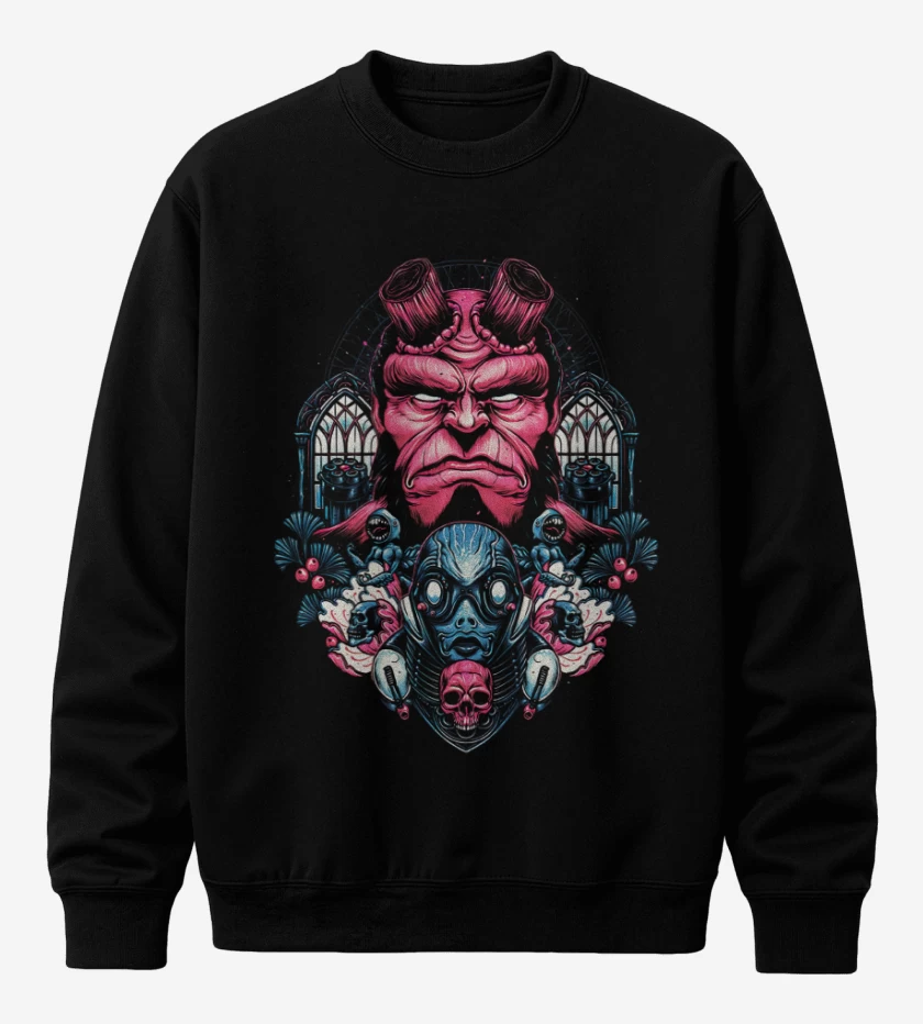 Poleron polo Hellboy and Sapiens