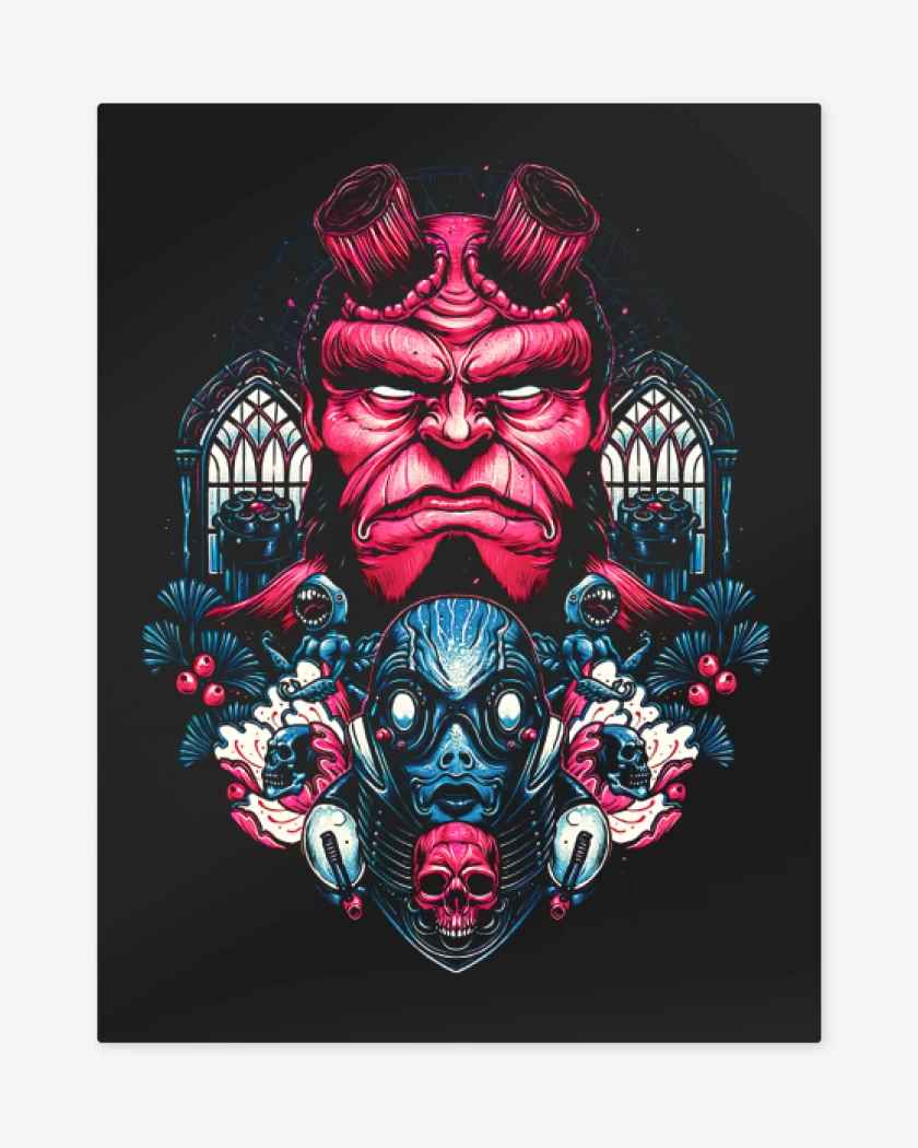 Print metalico Hellboy and Sapiens
