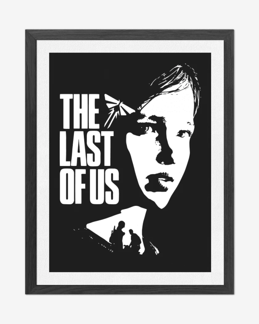 Cuadro decorativo Negro de TLOU - Ellie B&W