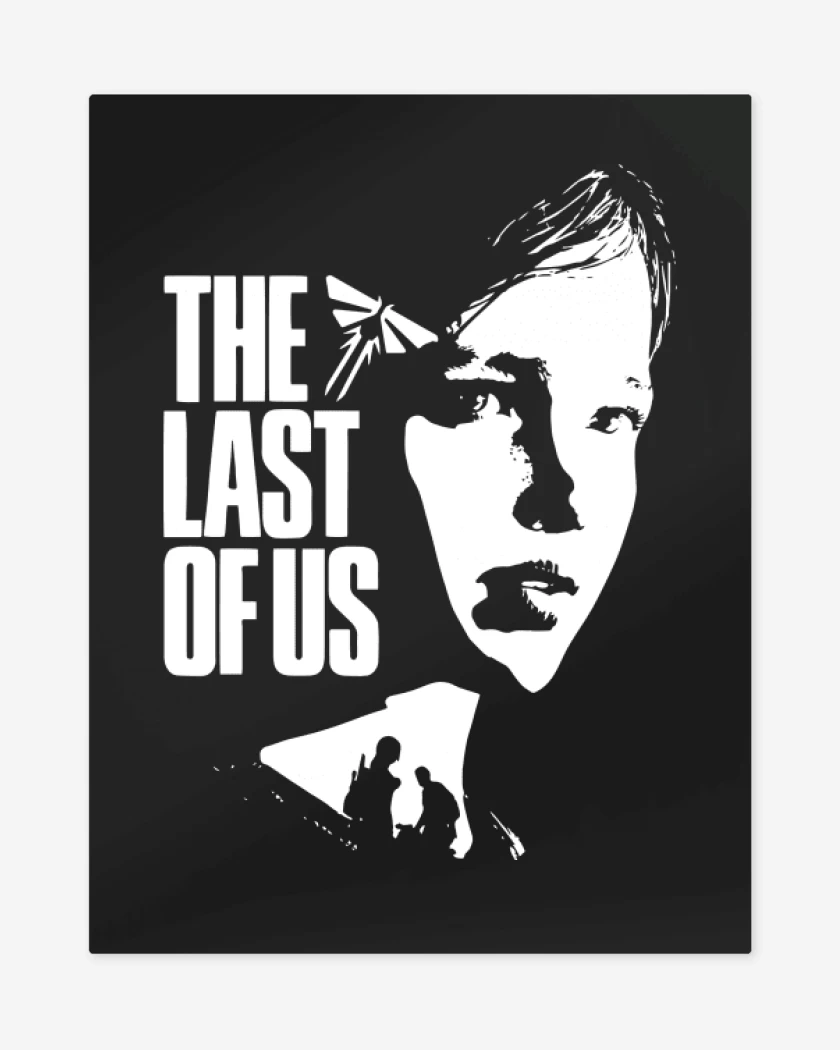 Print metalico Negro de TLOU - Ellie B&W