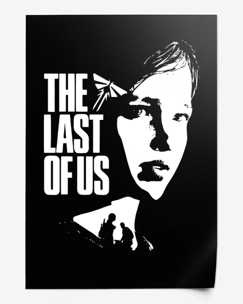 Print TLOU - Ellie B&W