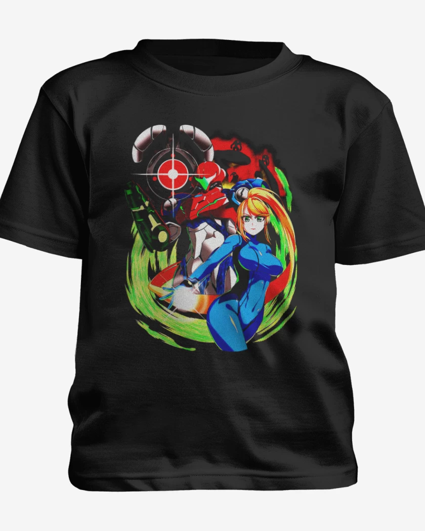 Polera de niño Negro de Samus Metroid