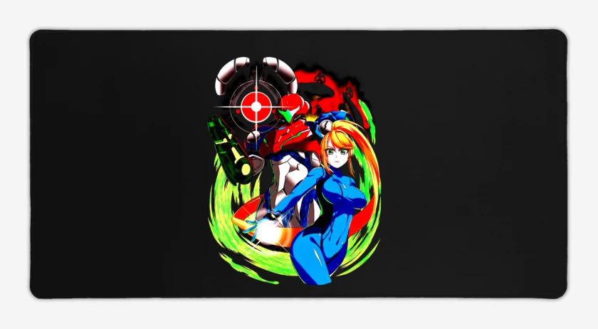 Mouse pad Gamer Negro de Samus Metroid