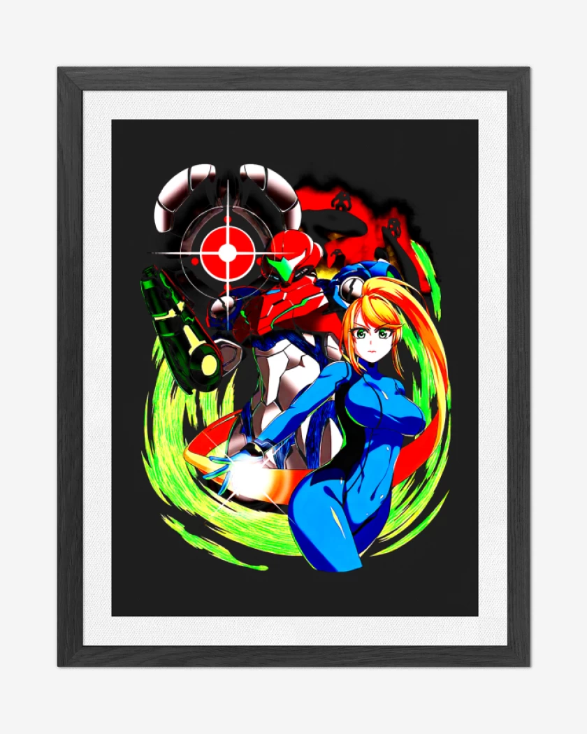 Cuadro decorativo Negro de Samus Metroid