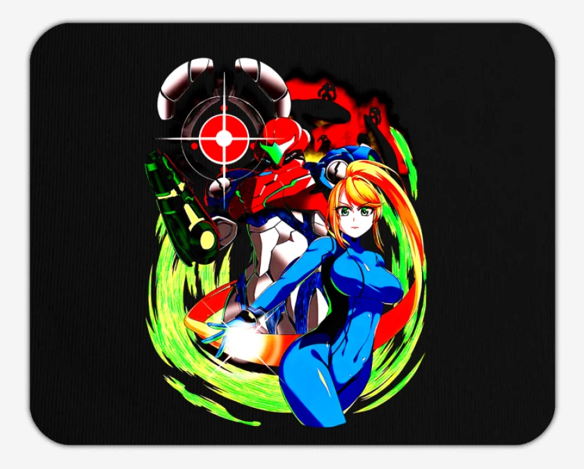 Mousepad Negro de Samus Metroid