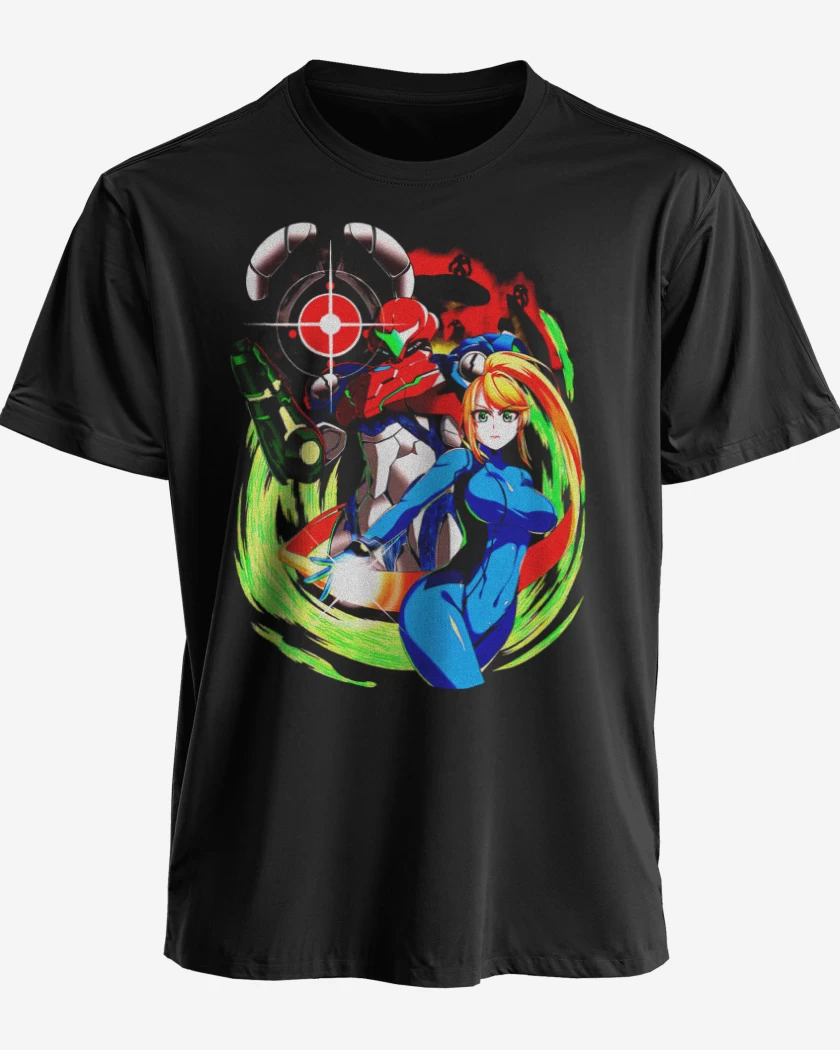 Polera premium Negro de Samus Metroid