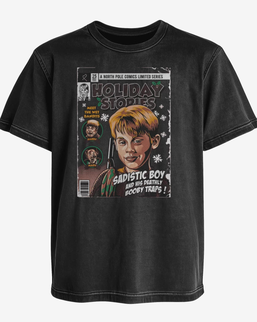 Polera desgastada Negro de Kevin