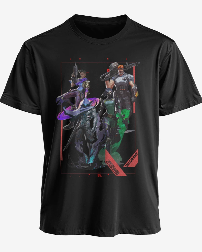 Polera premium Negro de Controllers Valorant