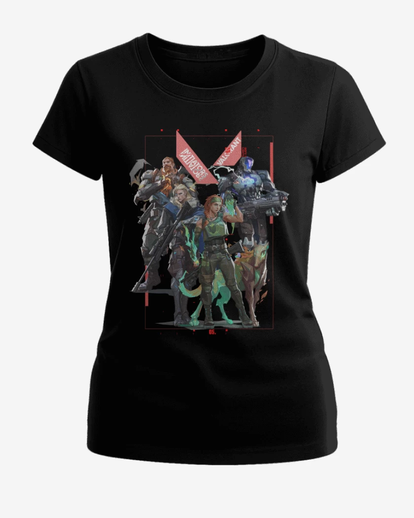 Polera de Mujer Negro de Initiators Valorant