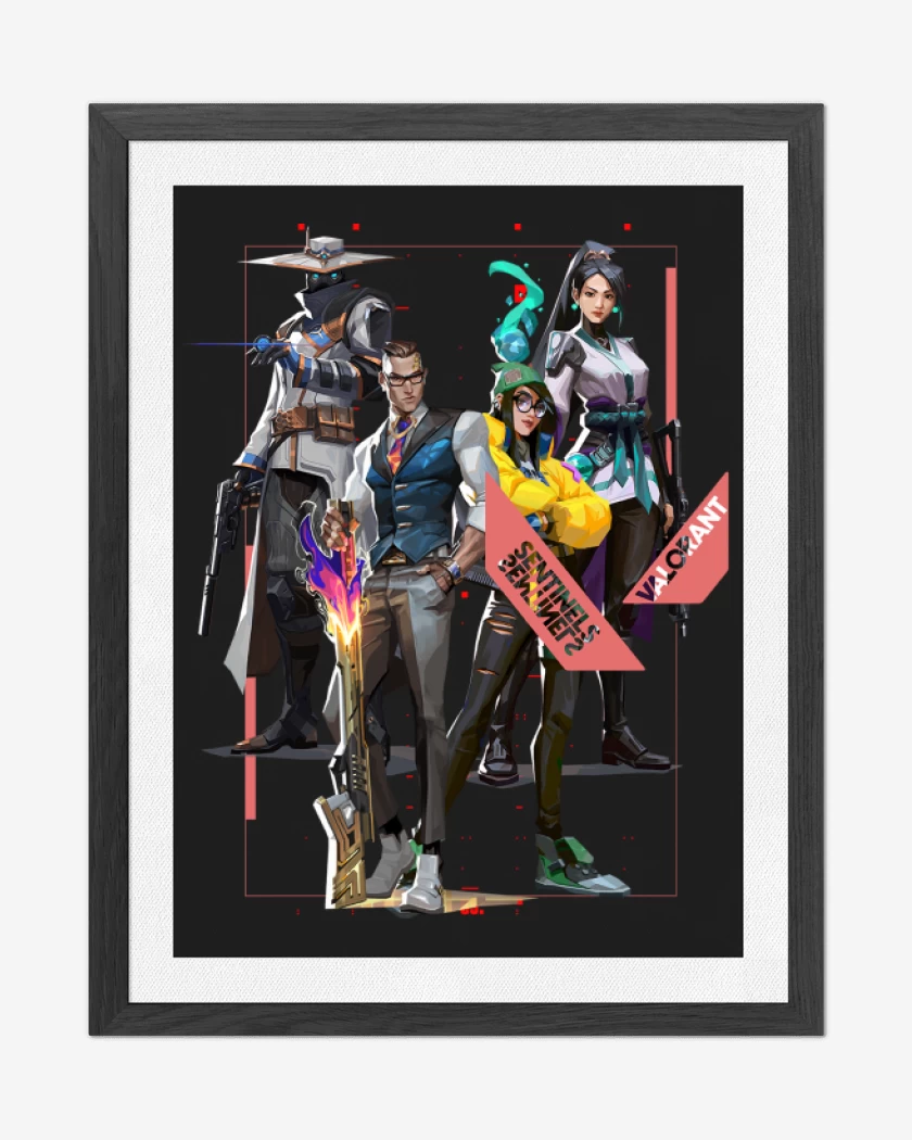 Cuadro decorativo Negro de Sentinels Valorant