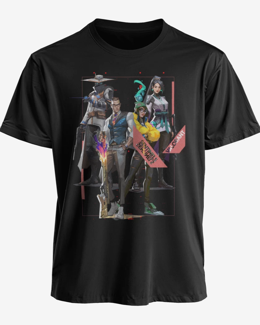 Polera premium Negro de Sentinels Valorant