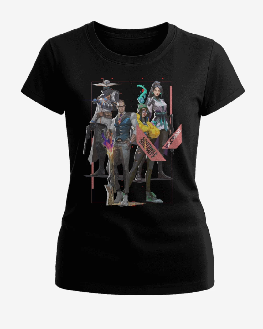 Polera de Mujer Negro de Sentinels Valorant