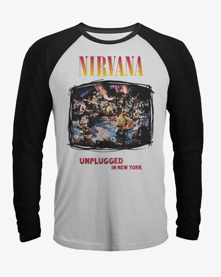 Polera Raglan Unplugged nirvana 