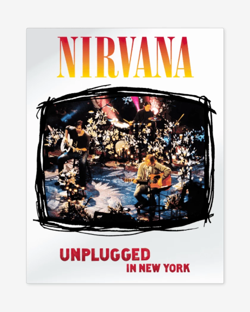 Print metalico Blanco de Unplugged nirvana 