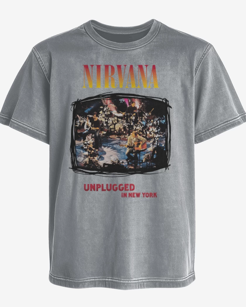 Polera desgastada Unplugged nirvana 