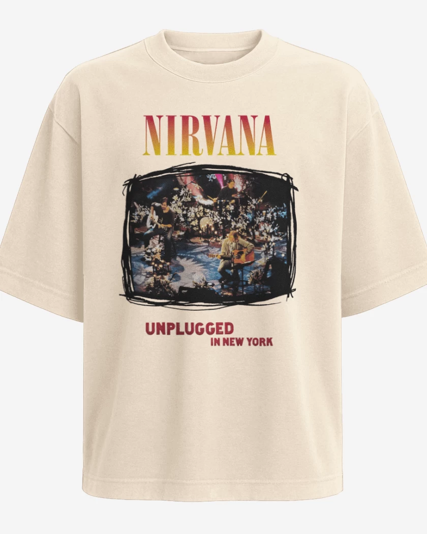 Polera Oversize Beige de Unplugged nirvana 