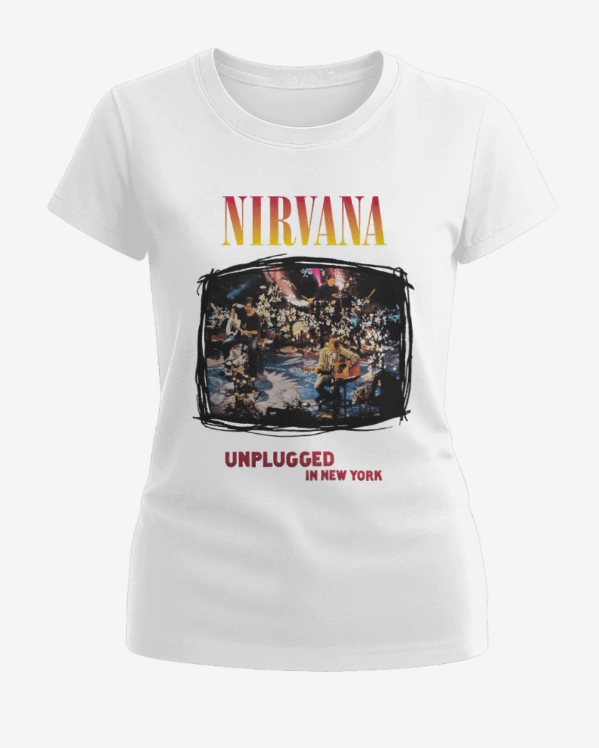 Polera de Mujer Blanco de Unplugged nirvana 