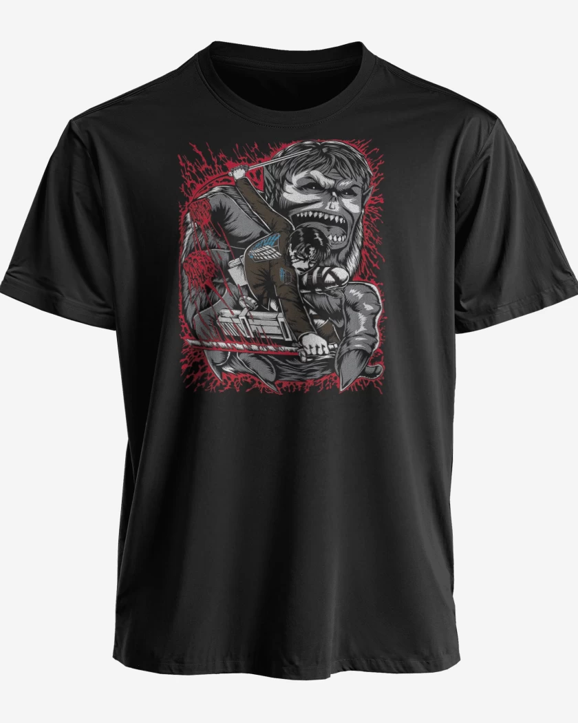 Polera premium Negro de Levi x Titan Bestia