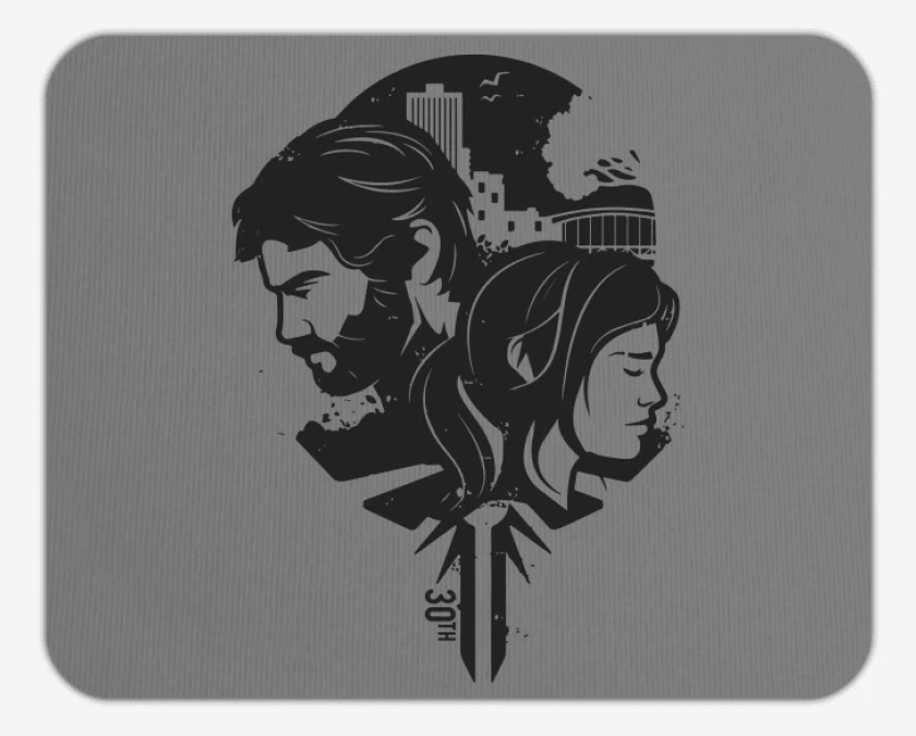 Mousepad TLOU - Joe & Ellie B&W