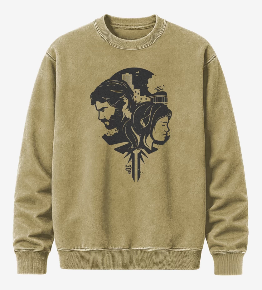 Poleron Polo Acid Wash Beige de TLOU - Joe & Ellie B&W