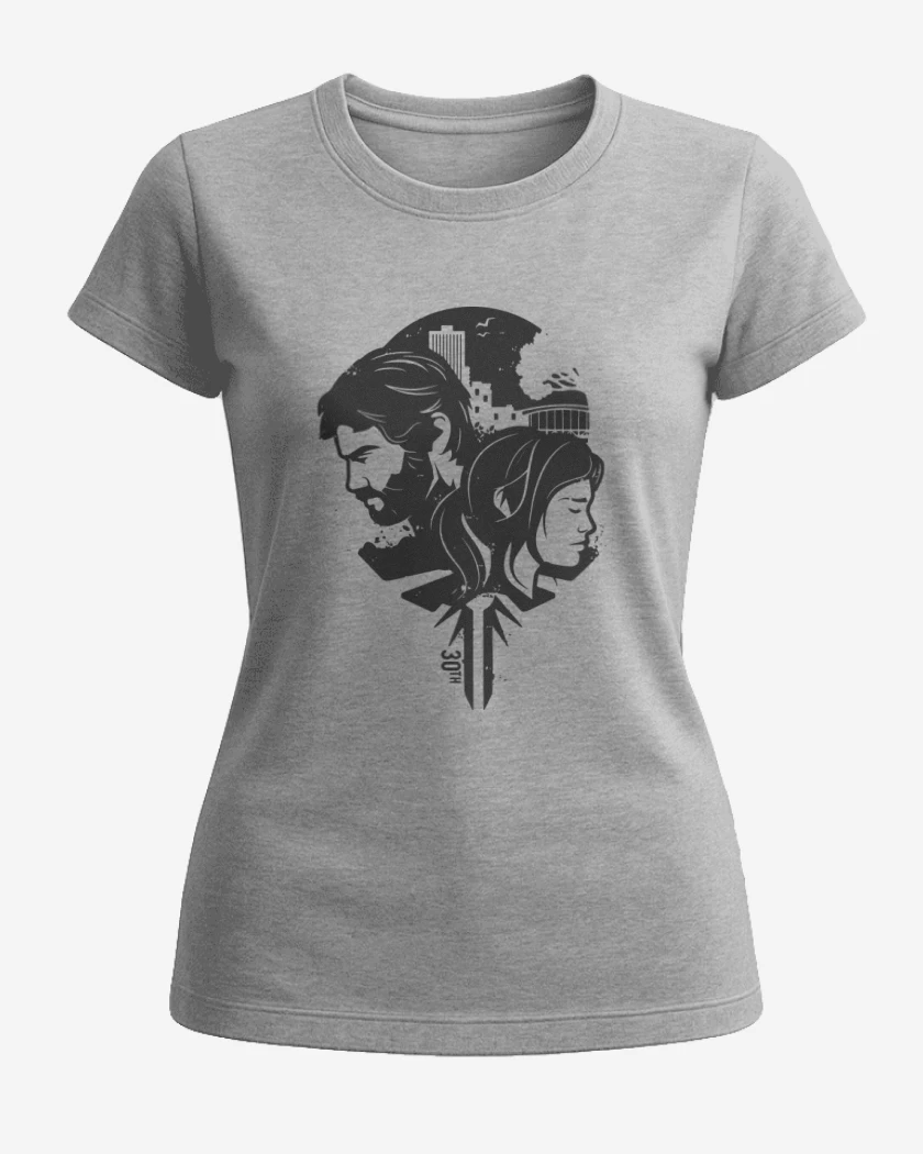 Polera de Mujer TLOU - Joe & Ellie B&W