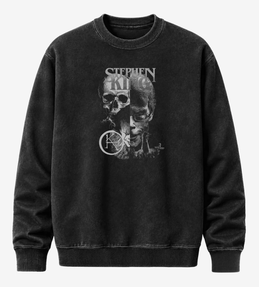 Poleron Polo Acid Wash Negro de Stephen Sematary
