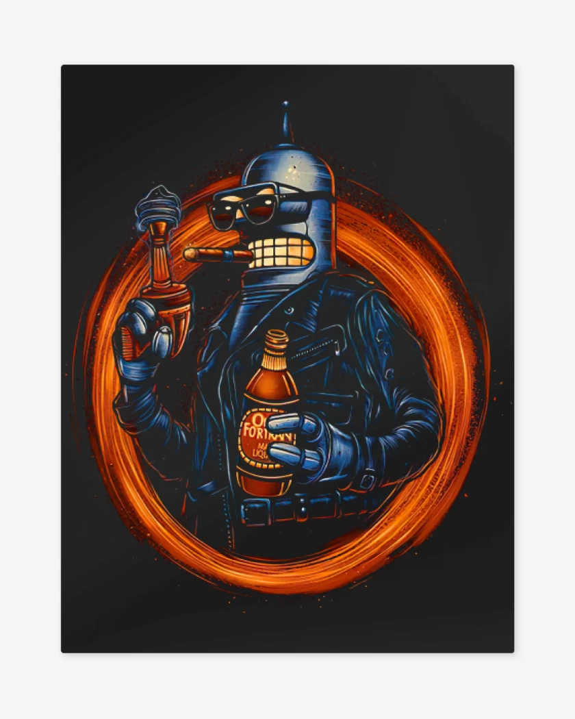 Print metalico Negro de Benderminator