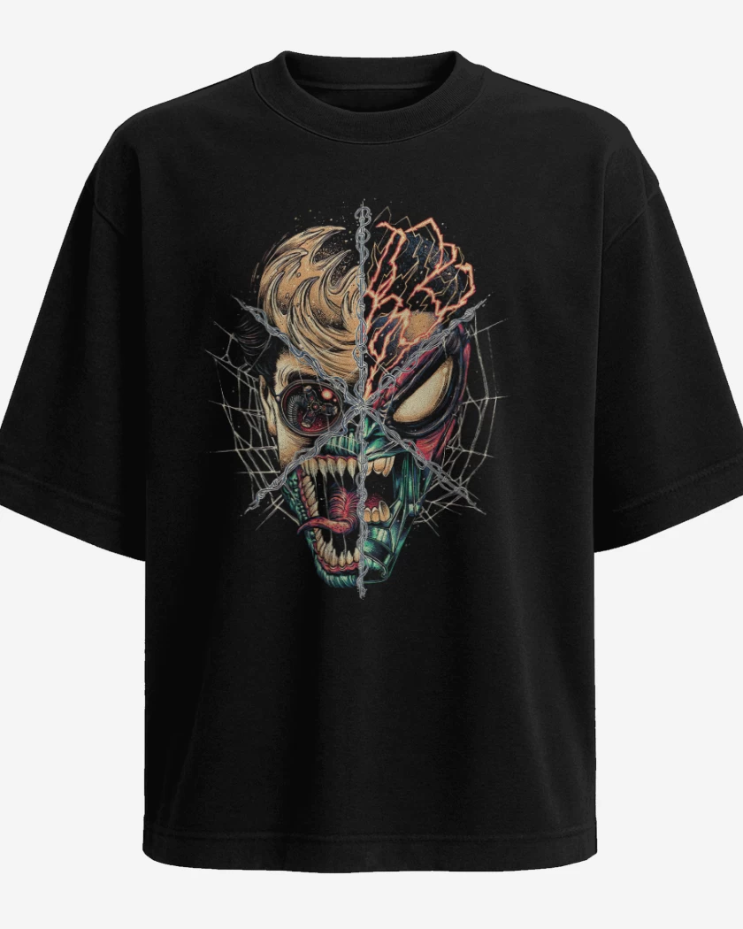 Polera Oversize Negro de The Multiverse is Calling