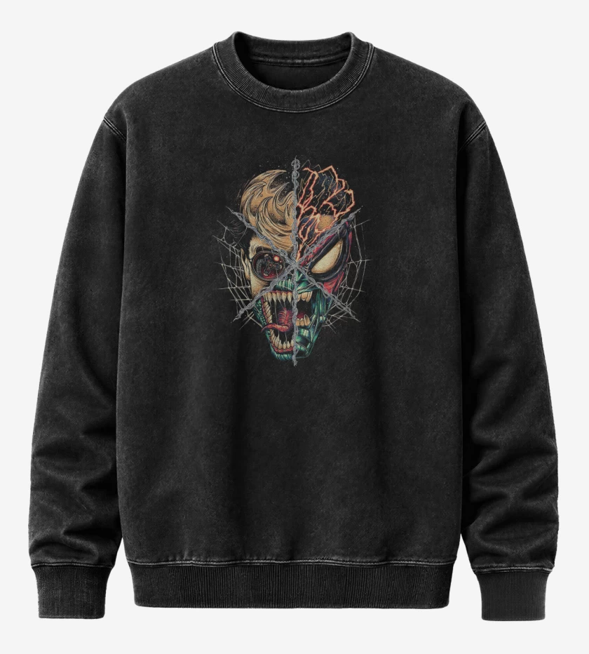 Poleron Polo Acid Wash Negro de The Multiverse is Calling