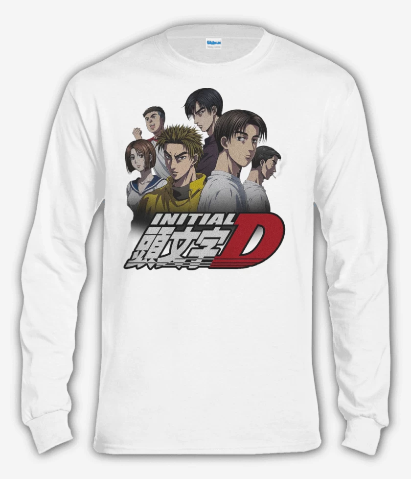 Polera manga larga Blanco de Initial D