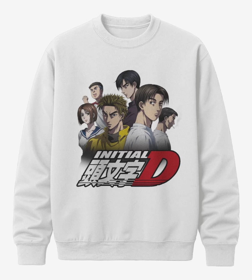 Poleron polo Blanco de Initial D