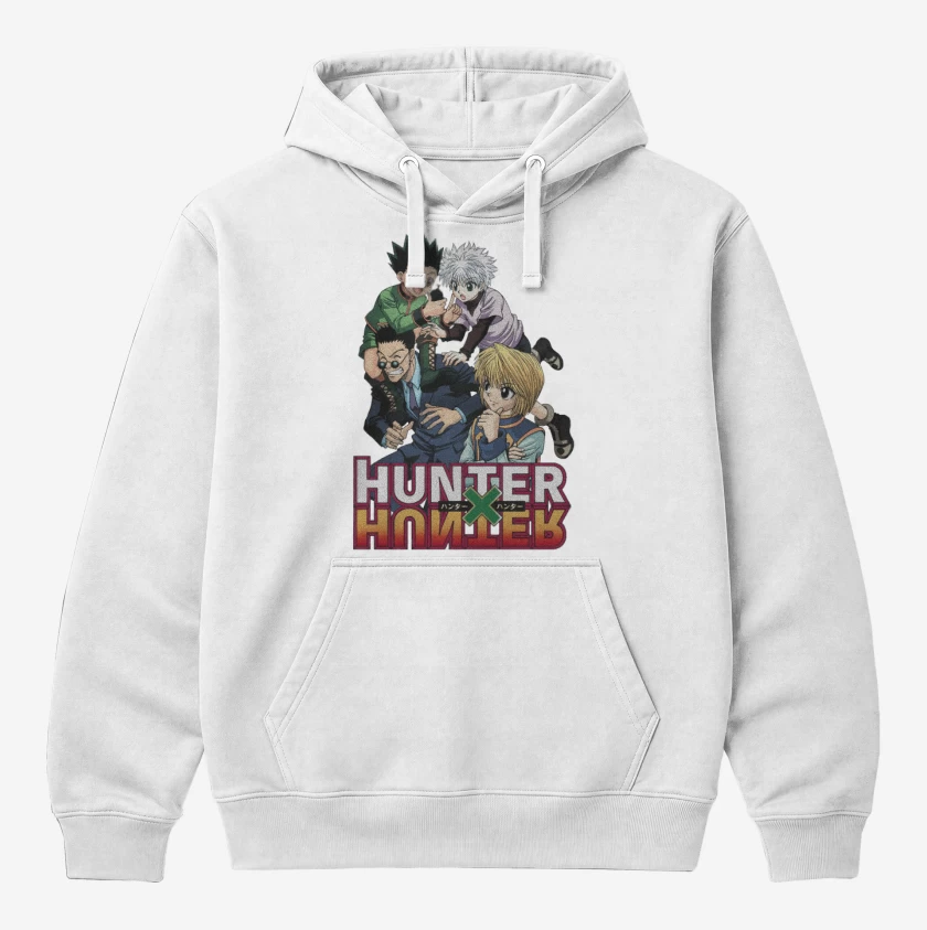 Polerón Canguro Blanco de Hunter x Hunter