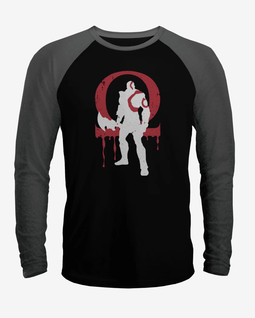 Polera Raglan Negro / Negro Heather de God Of War