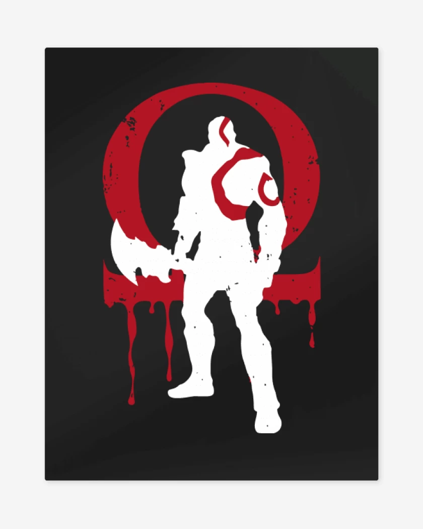 Print metalico Negro de God Of War