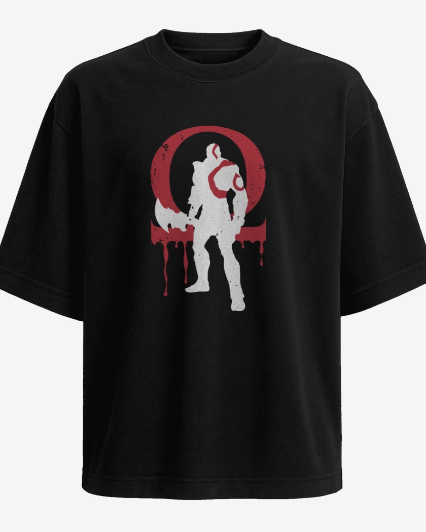 Polera Oversize Negro de God Of War