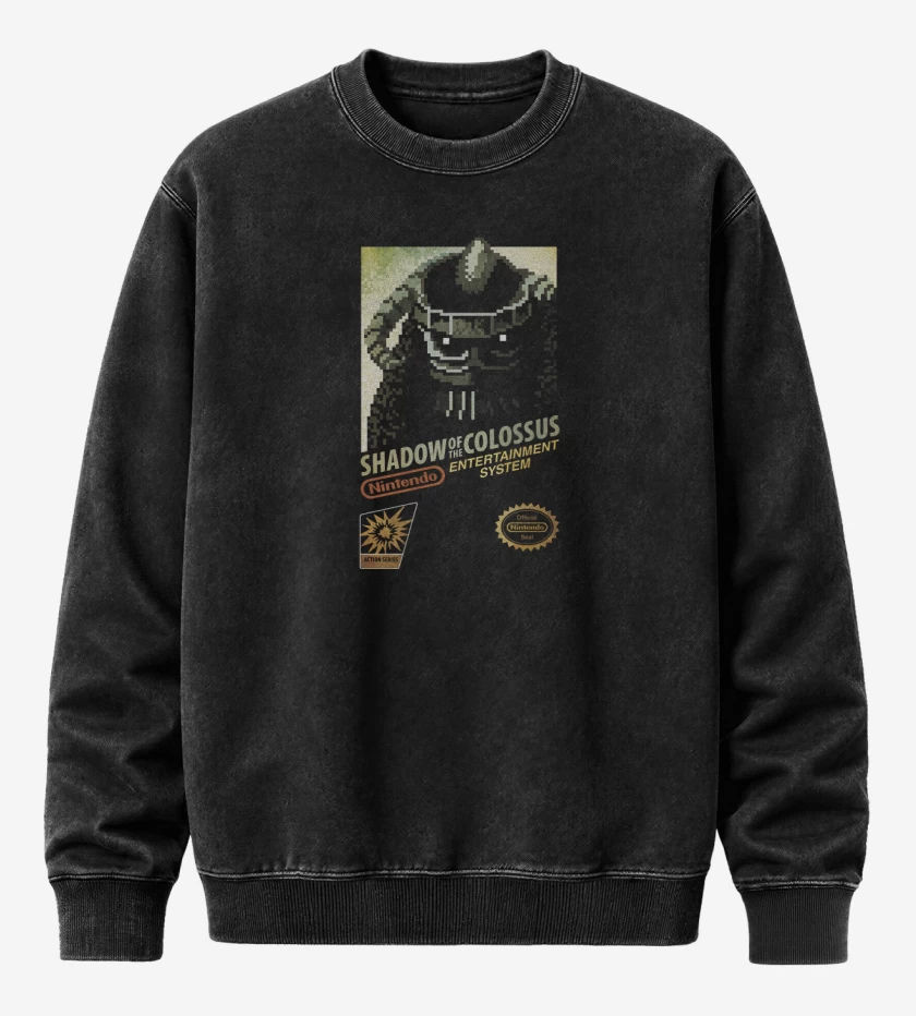 Poleron Polo Acid Wash Negro de Shadow of the Colossus ES