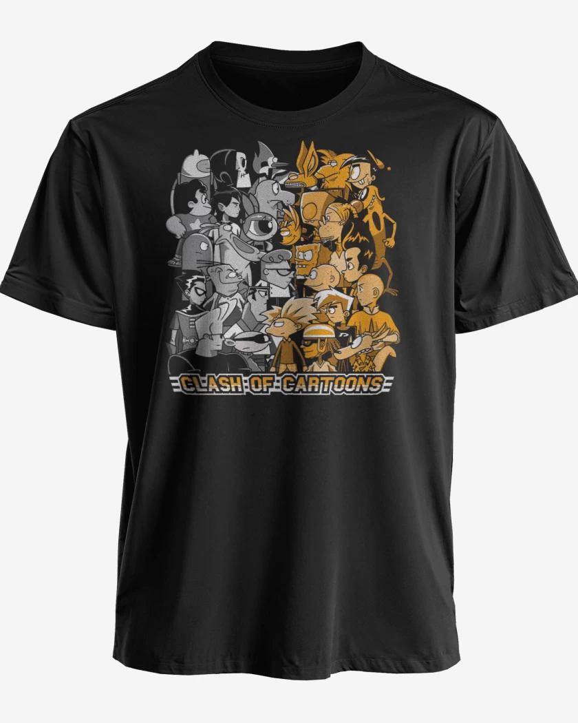 Polera premium Negro de Clash of Cartoons