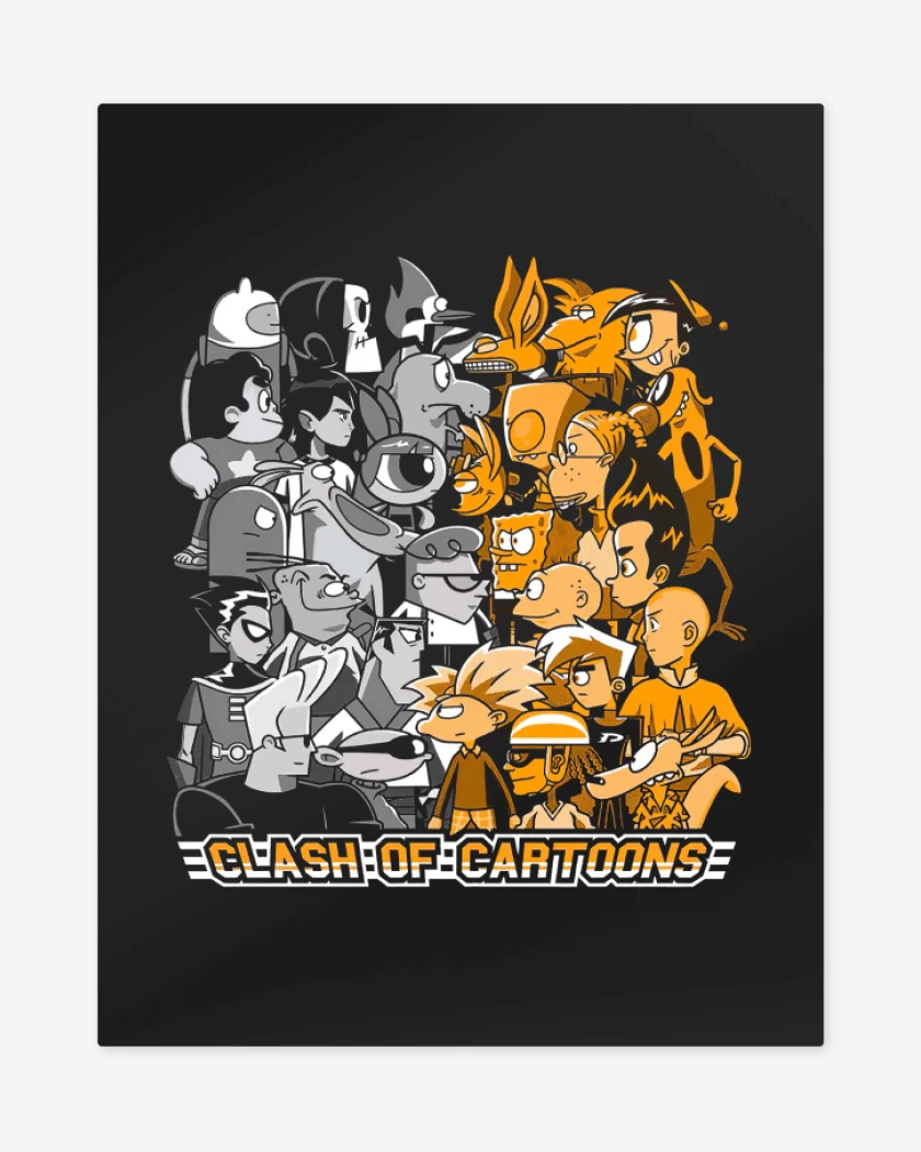 Print metalico Negro de Clash of Cartoons
