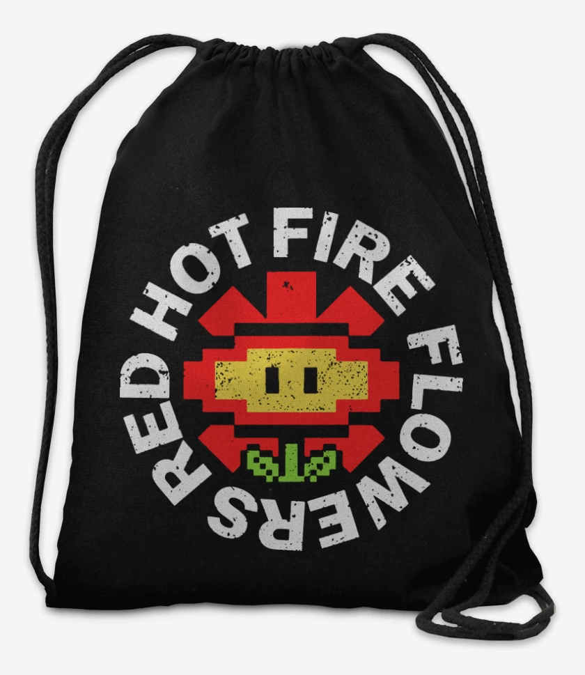 Mochila Negro de Red Hot Fire Flowers