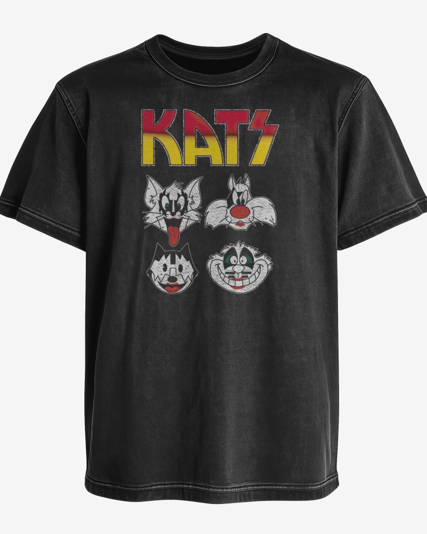 Polera desgastada Negro de KATS