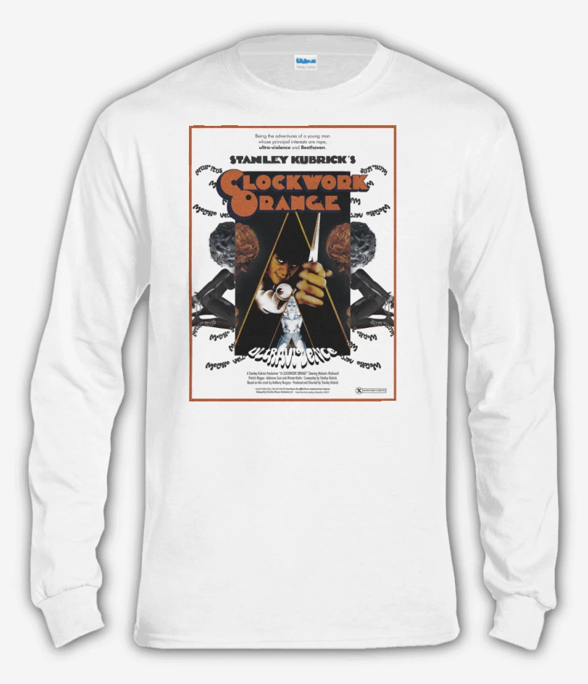 Polera manga larga Blanco de A Stanley Kubrick Film: Clockwork Orange