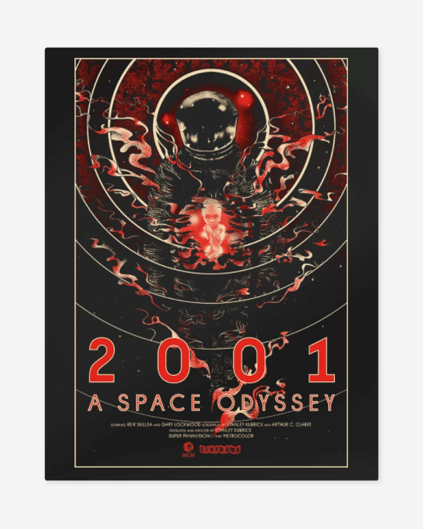 Print metalico A Stanley Kubrick Film: 2001 A Space Odyssey