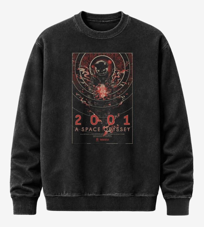 Poleron Polo Acid Wash Negro de A Stanley Kubrick Film: 2001 A Space Odyssey