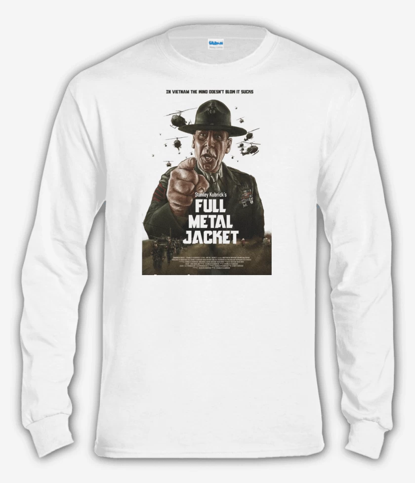 Polera manga larga Blanco de A Stanley Kubrick Film: Full Metal Jacket