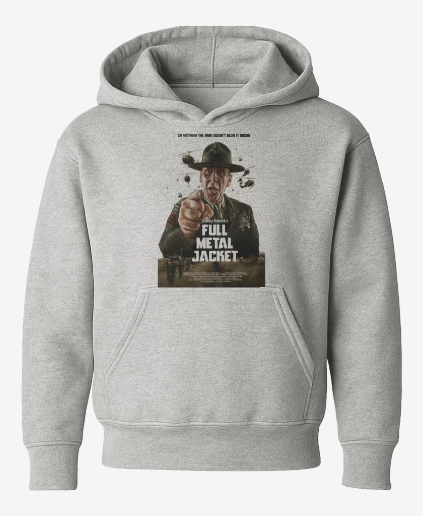 Poleron de niño Gris Melange de A Stanley Kubrick Film: Full Metal Jacket